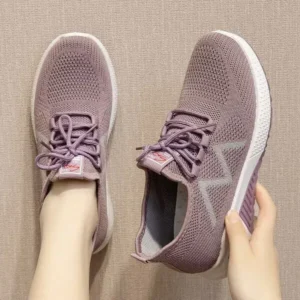 Demoshoes Women Fashion Breathable Fly Knit Sneakers