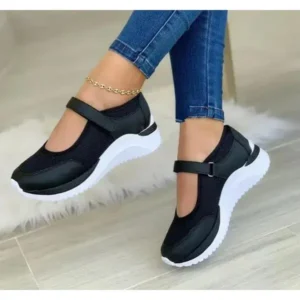 Demoshoes Casual Velcro Platform Plus Size Mesh Sneakers