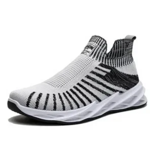 Demoshoes Men'S Fashion Mesh Breathable Lightweight Stripe Sneakers