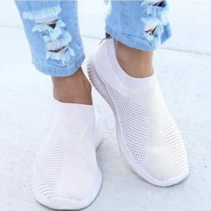 Demoshoes Women Casual Sports Mesh Breathable Design Solid Color Wedge Sneakers