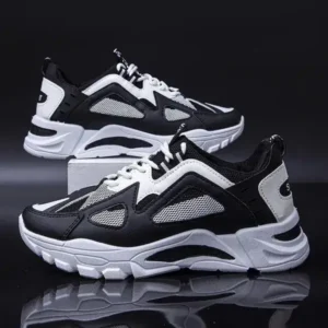 Demoshoes Men Fashion Breathable Color Block Sneakers