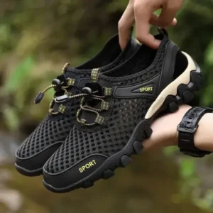 Demoshoes Men Fashion Mesh Wear-Resistant Hiking Sneakers