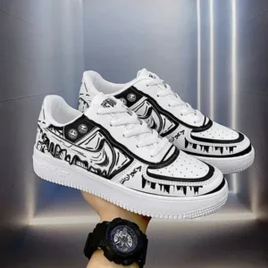 Demoshoes Men Fashion Graffiti Breathable Sneakers