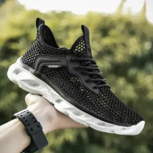 Demoshoes Men Fashion Breathable Mesh Hollow Lightweight Sports Shoes