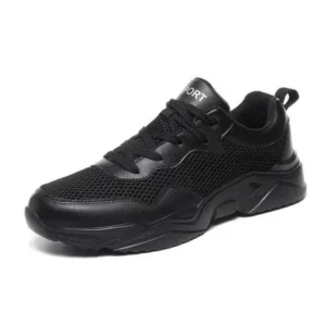 Demoshoes Men Fashion Pu Mesh Breathable Sneakers