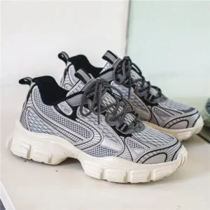 Demoshoes Men'S Fashion Breathable Mesh Shoes Platform Sneakers