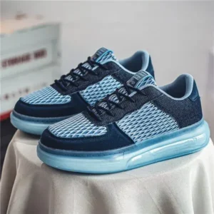 Demoshoes Men'S Fashion Mesh Breathable Lightweight Platform Sneakers