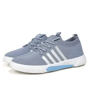 Demoshoes Men'S Fashion Stripe Lightweight Breathable Low Top Sneakers