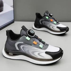 Demoshoes Men'S Casual Color Matching Soft Sole Shock-Absorbing Running Sneakers