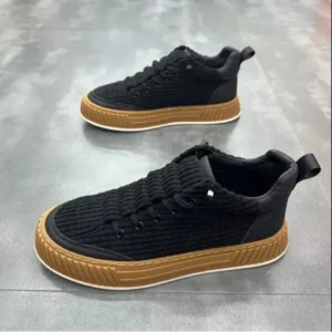 Demoshoes Men Fashion Suede Thick Sole Non-Slip Breathable Sneakers