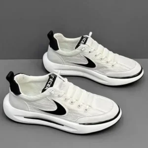 Demoshoes Men Fashion Color Block Breathable Mesh Low Top Sneakers