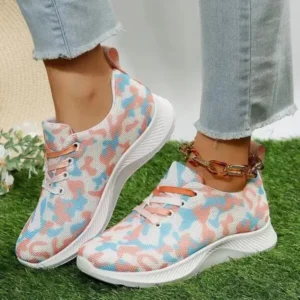 Demoshoes Summer Women Fashion Breathable Casual Colorful Printed Sneakers