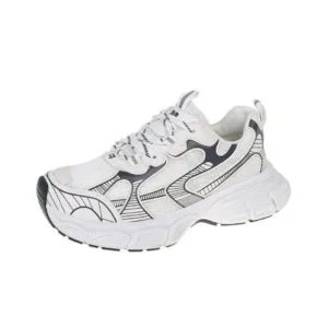 Demoshoes Women Fashion Distinctive Color Changing Lace-Up Comfortable Breathable Thick-Soled Sneakers