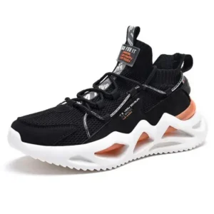 Demoshoes Men Spring Autumn Fashion Casual Colorblock Mesh Cloth Breathable Rubber Platform Shoes Sneakers