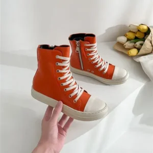 Demoshoes Orange Up Platform High Top Casual Shoes