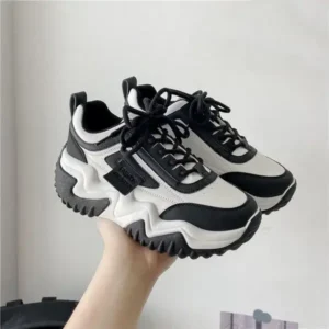 Demoshoes Women Fashion Solid Color Platform Casual Sneakers